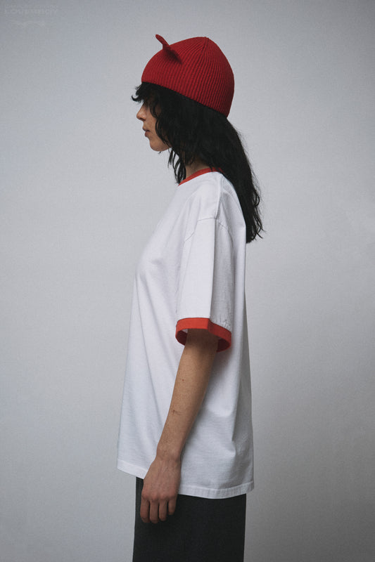 LOGO TEE in RED WHITE