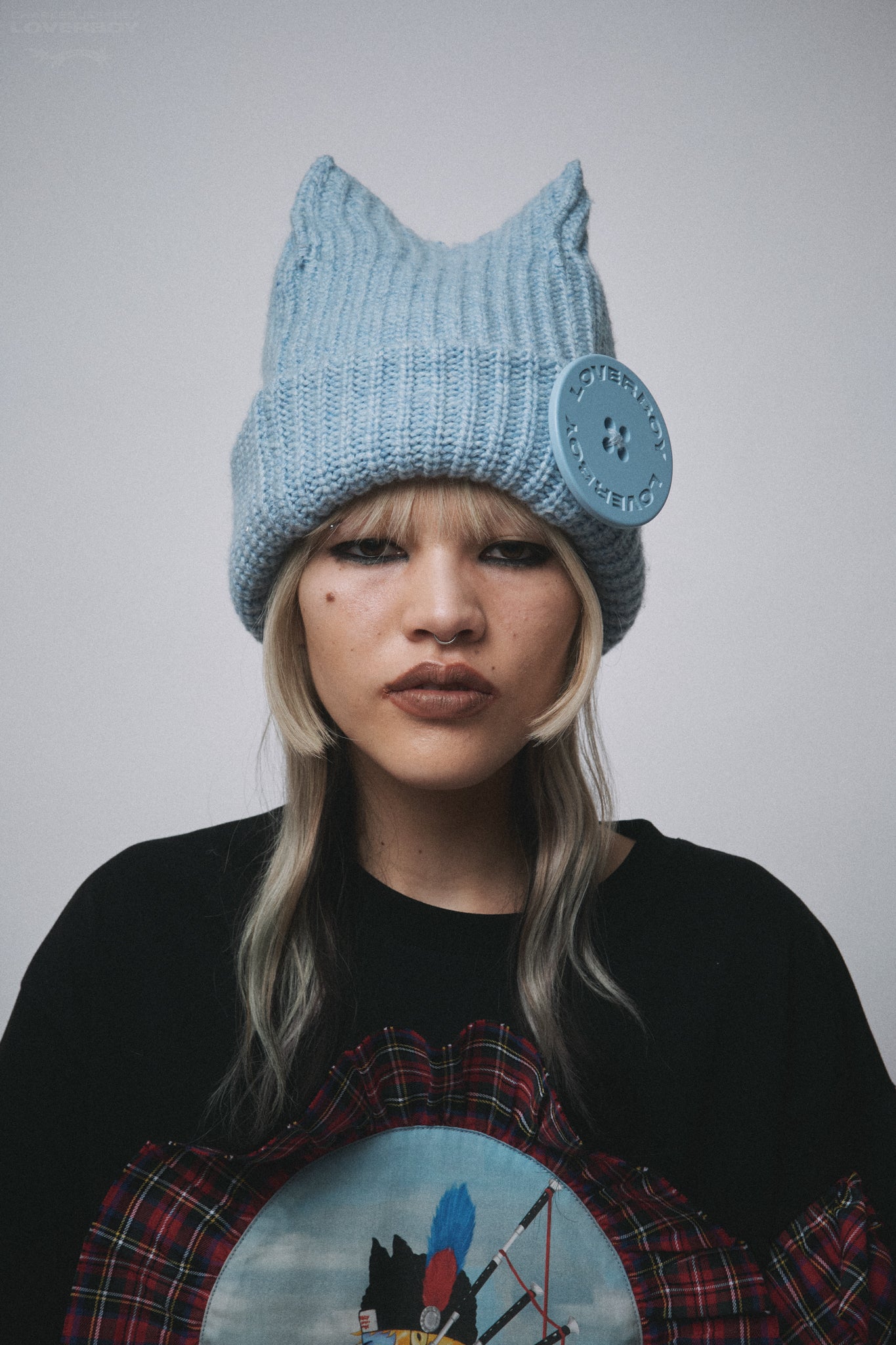 BOX BEANIE in LIGHT BLUE