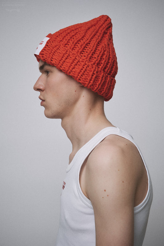 CHUBBY BEANIE in RED