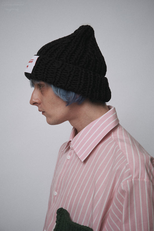 CHUBBY BEANIE in BLACK