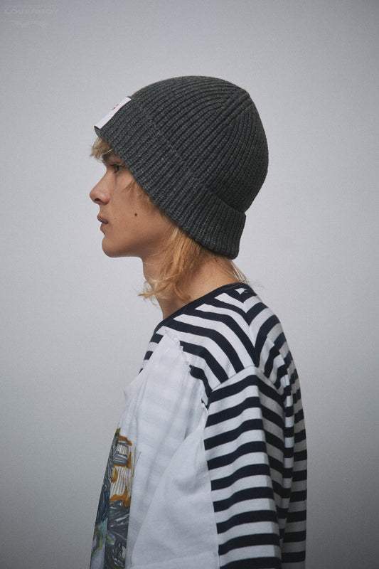 CHUNKY RIB BEANIE EXCLUSIVE in GREY