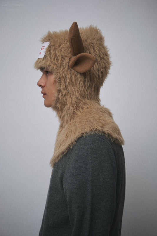 HIGHLAND COW BALACLAVA in BROWN