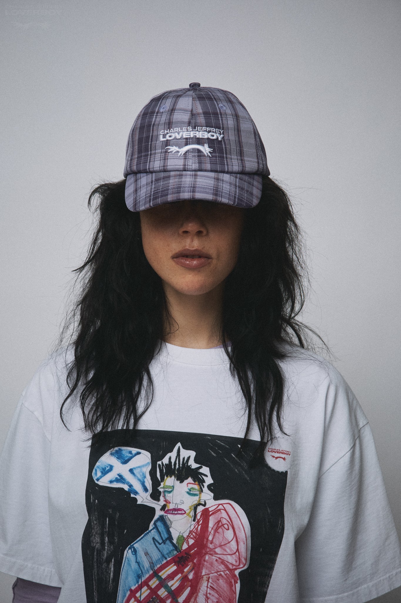 LOGO CAP in PURPLE TARTAN