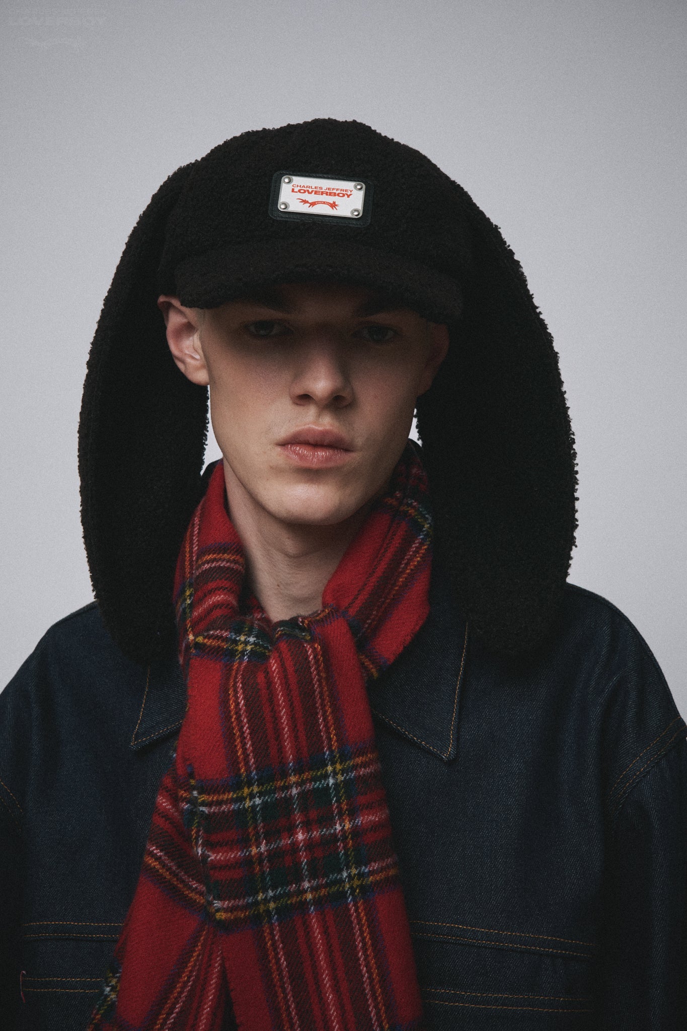 TEDDY RABBIT CAP in BLACK