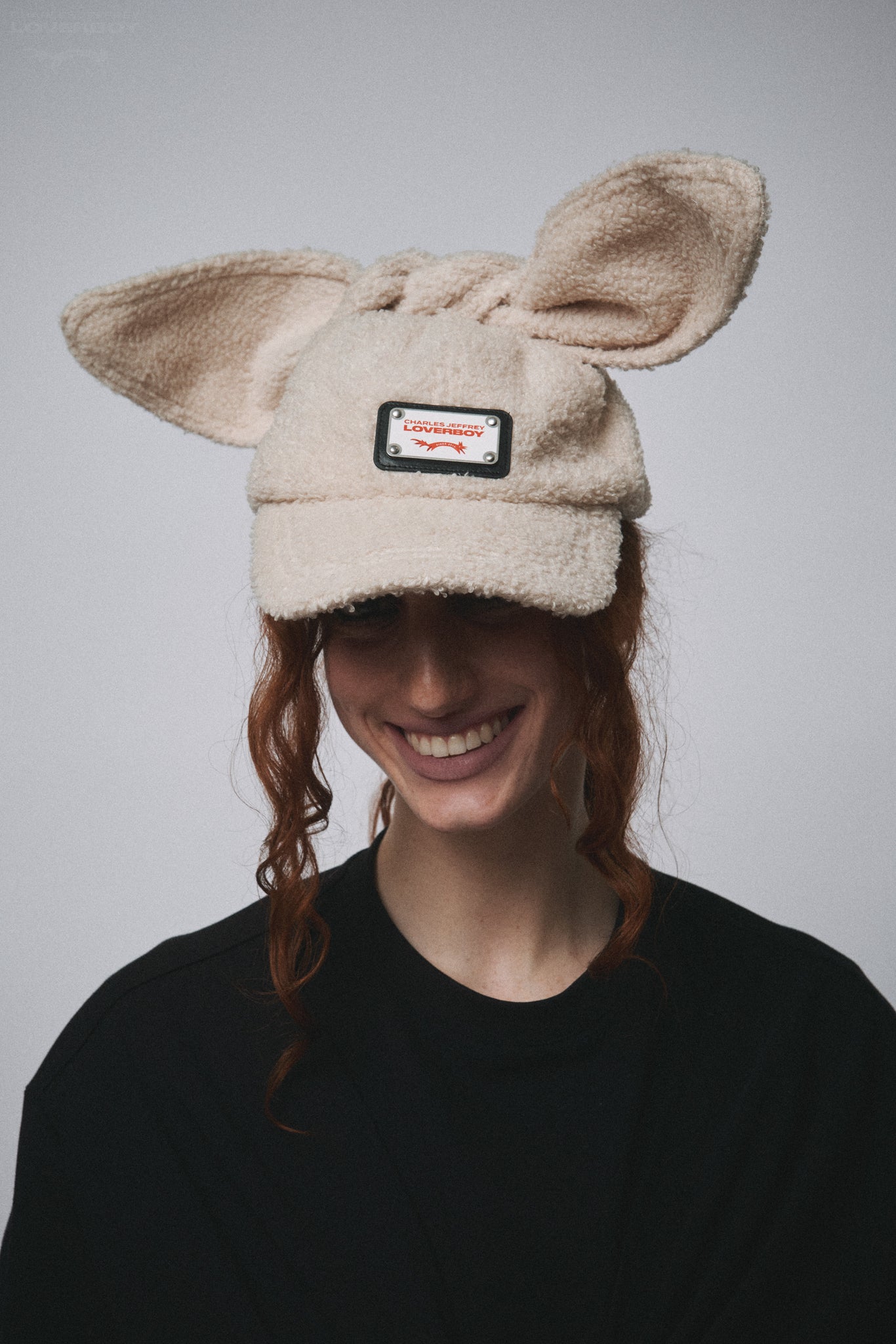 TEDDY RABBIT CAP in ECRU