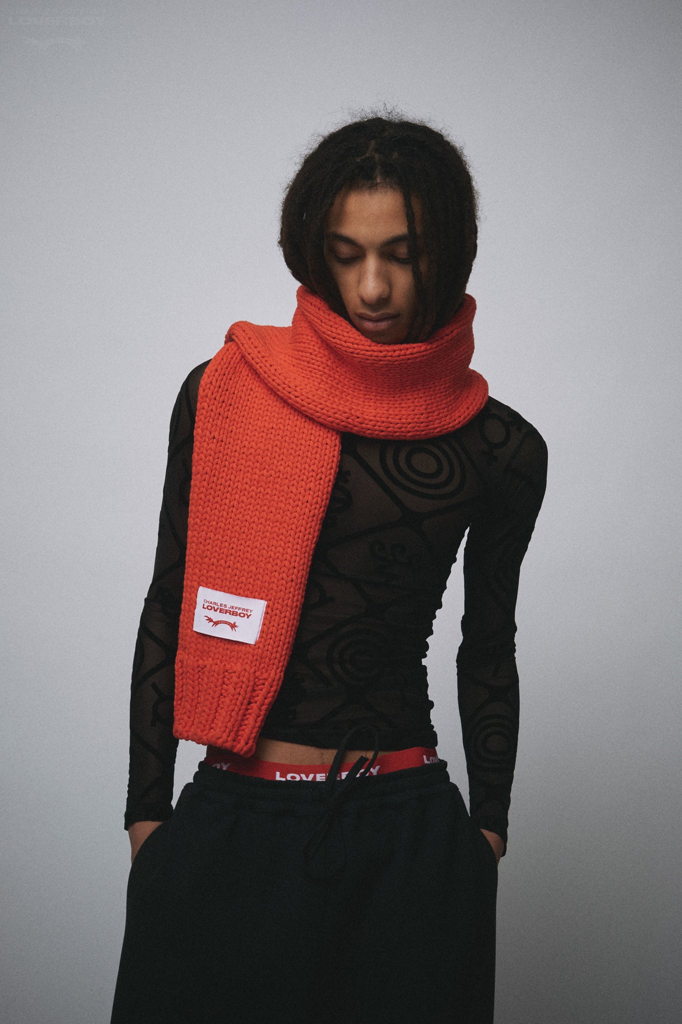 CHUBBY SCARF in RED