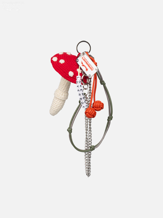 CHARACTER CROCHET BAG CHARM in MUSHROOM