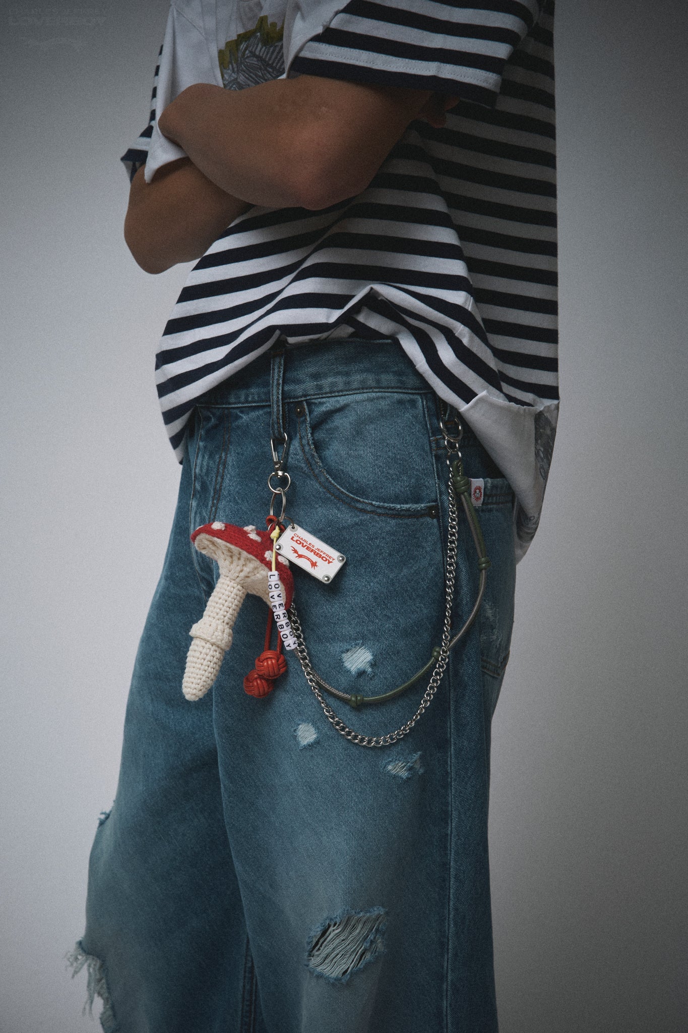 CHARACTER CROCHET BAG CHARM in MUSHROOM