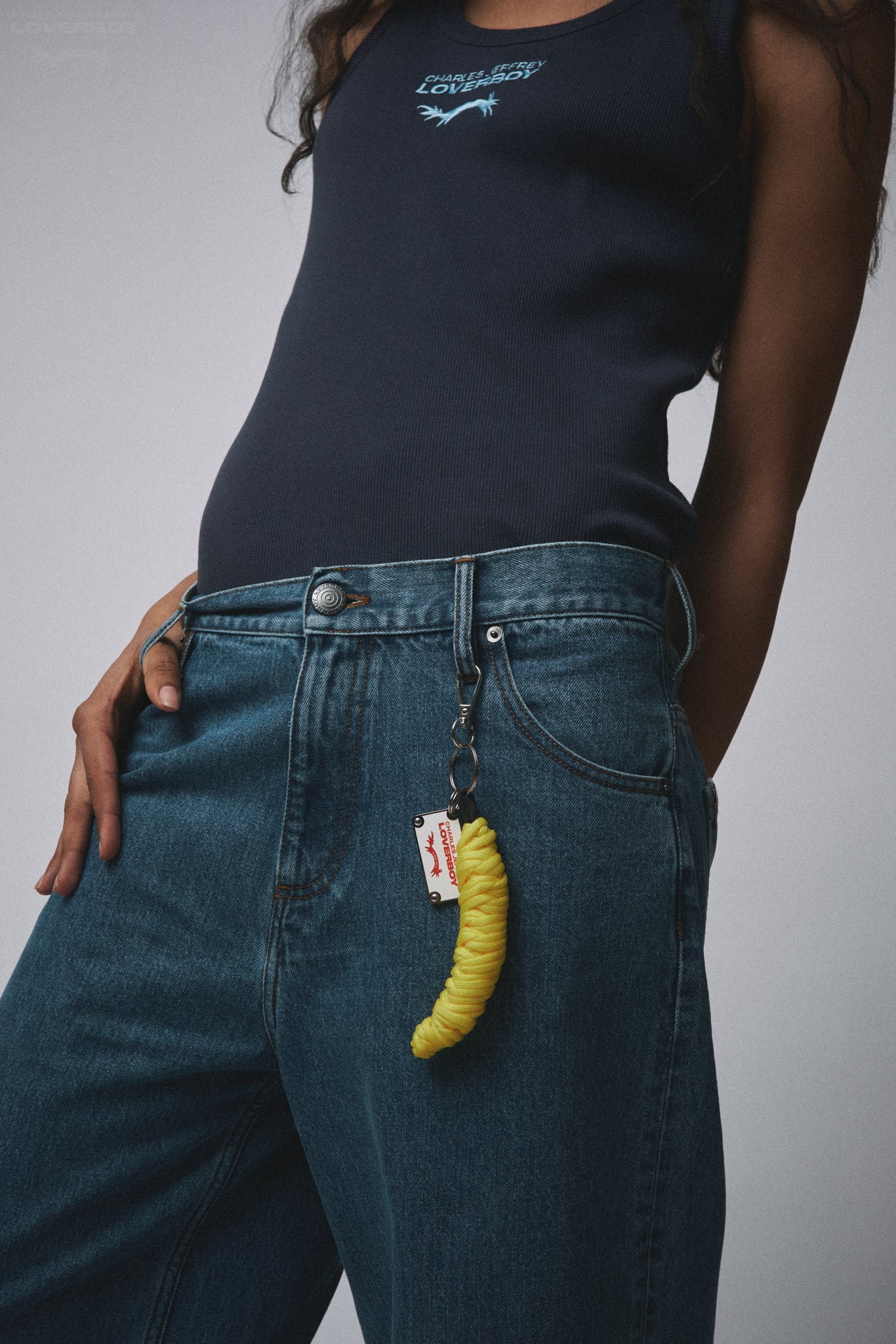 KNOTTED KEYCHAIN in BANANA