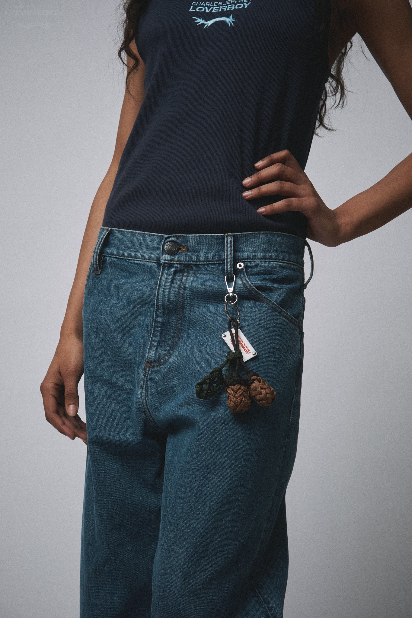 KNOTTED KEYCHAIN in ACORN