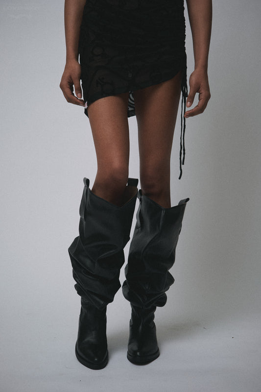 TOPSY TURVY BOOTS in BLACK