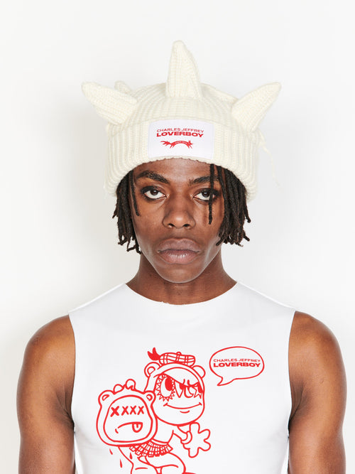 CHUNKY BERSERKER BEANIE in ECRU