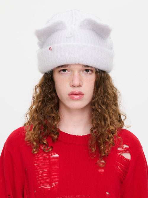 ALPACA CHUNKY EARS BEANIE EXCLUSIVE in GREY