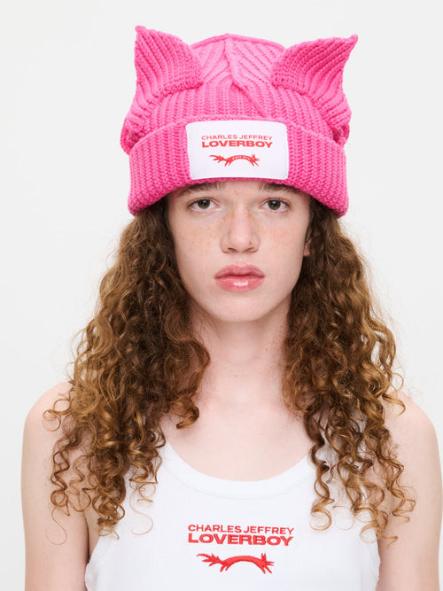 CHUNKY EARS BEANIE in PINK