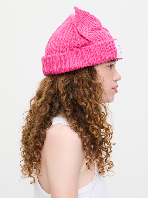 CHUNKY EARS BEANIE in PINK