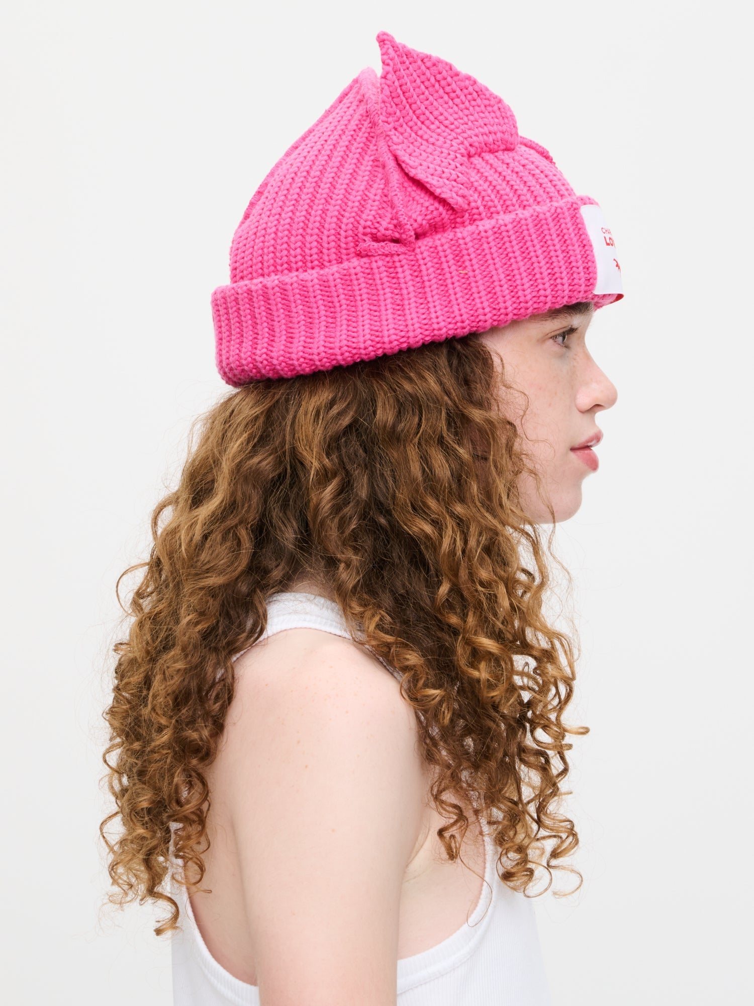 CHUNKY EARS BEANIE in PINK – Charles Jeffrey Loverboy