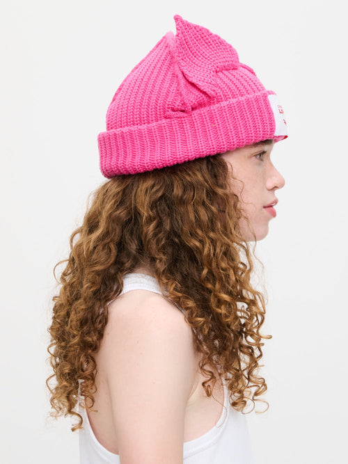 CHUNKY EARS BEANIE in PINK
