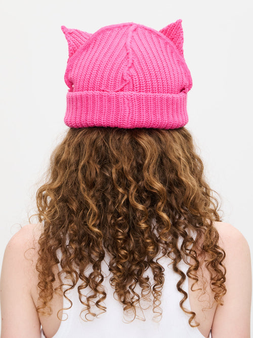 CHUNKY EARS BEANIE in PINK