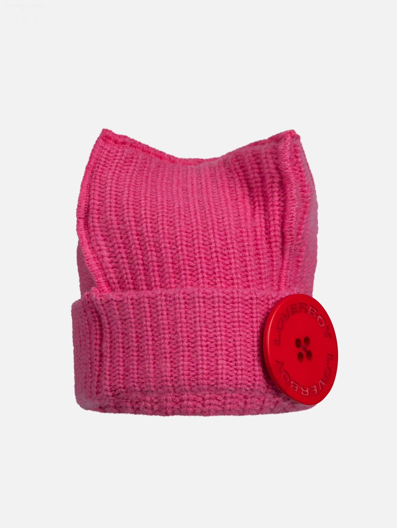 BOX BEANIE in PINK RED