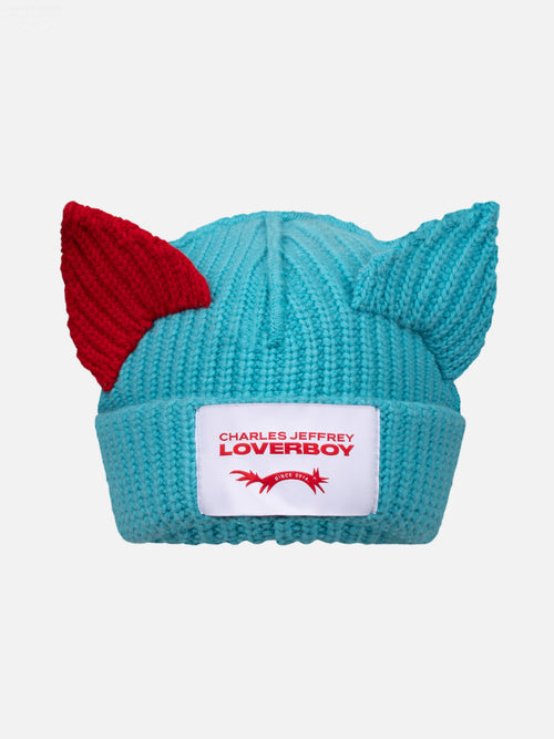 CHUNKY EARS BEANIE EXCLUSIVE in BLUE RED