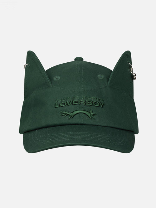 PIERCED EARS CAP EXCLUSIVE in FOREST GREEN | Charles Jeffrey Loverboy
