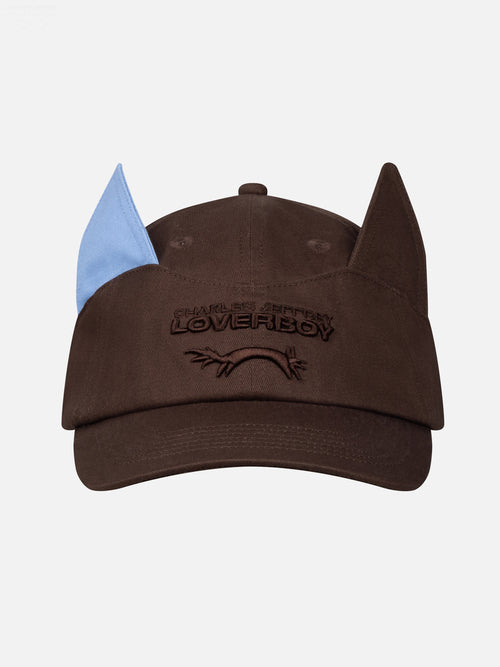 COLOUR BLOCK EARS CAP EXCLUSIVE in BROWN LIGHT BLUE | Charles Jeffrey Loverboy