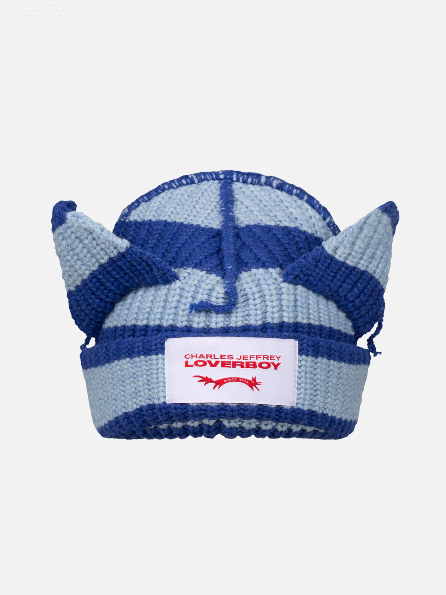 CHUNKY EARS BEANIE in BLUE STRIPE – Charles Jeffrey Loverboy