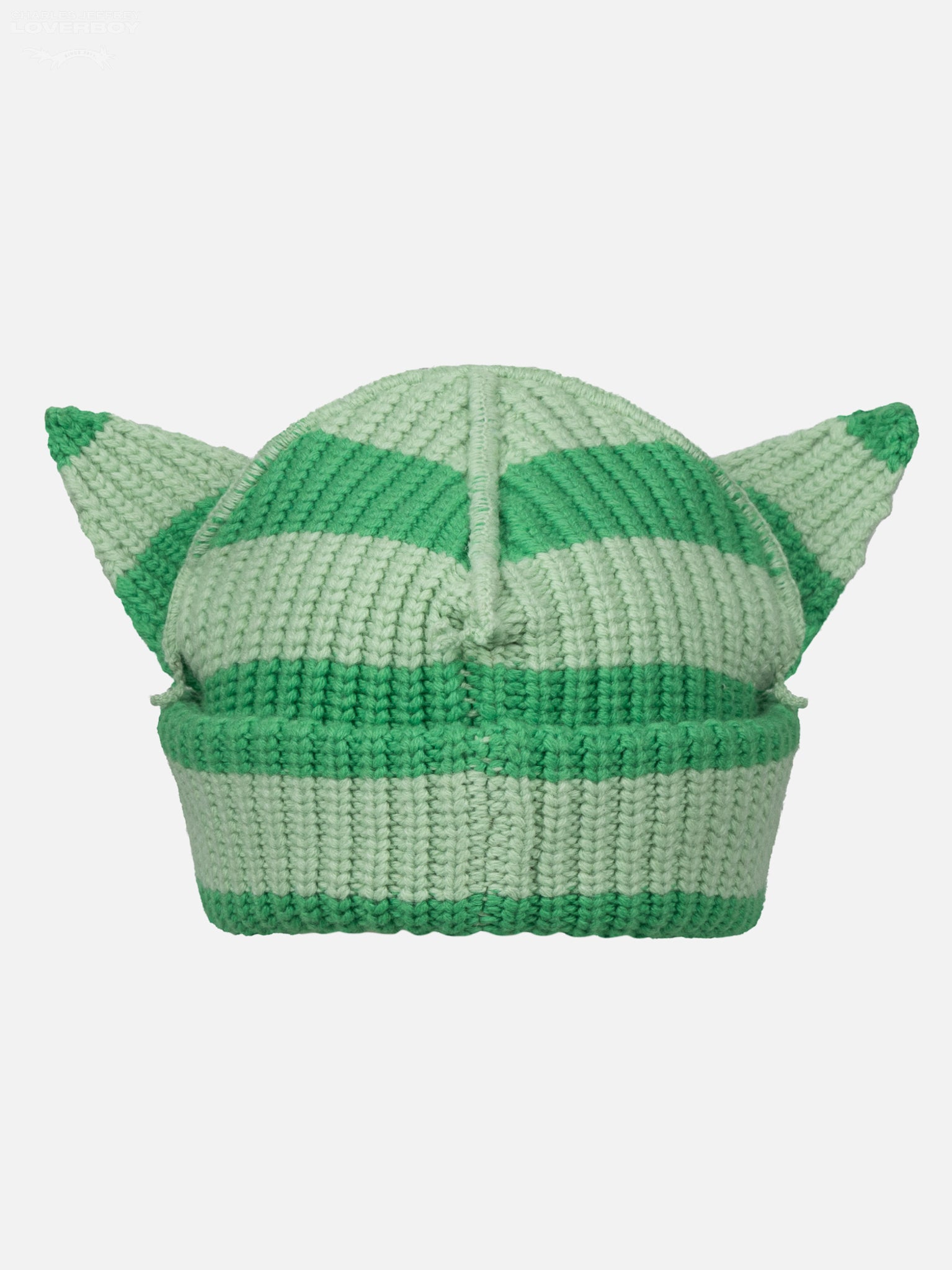 CHUNKY EARS BEANIE in GREEN STRIPE – Charles Jeffrey Loverboy