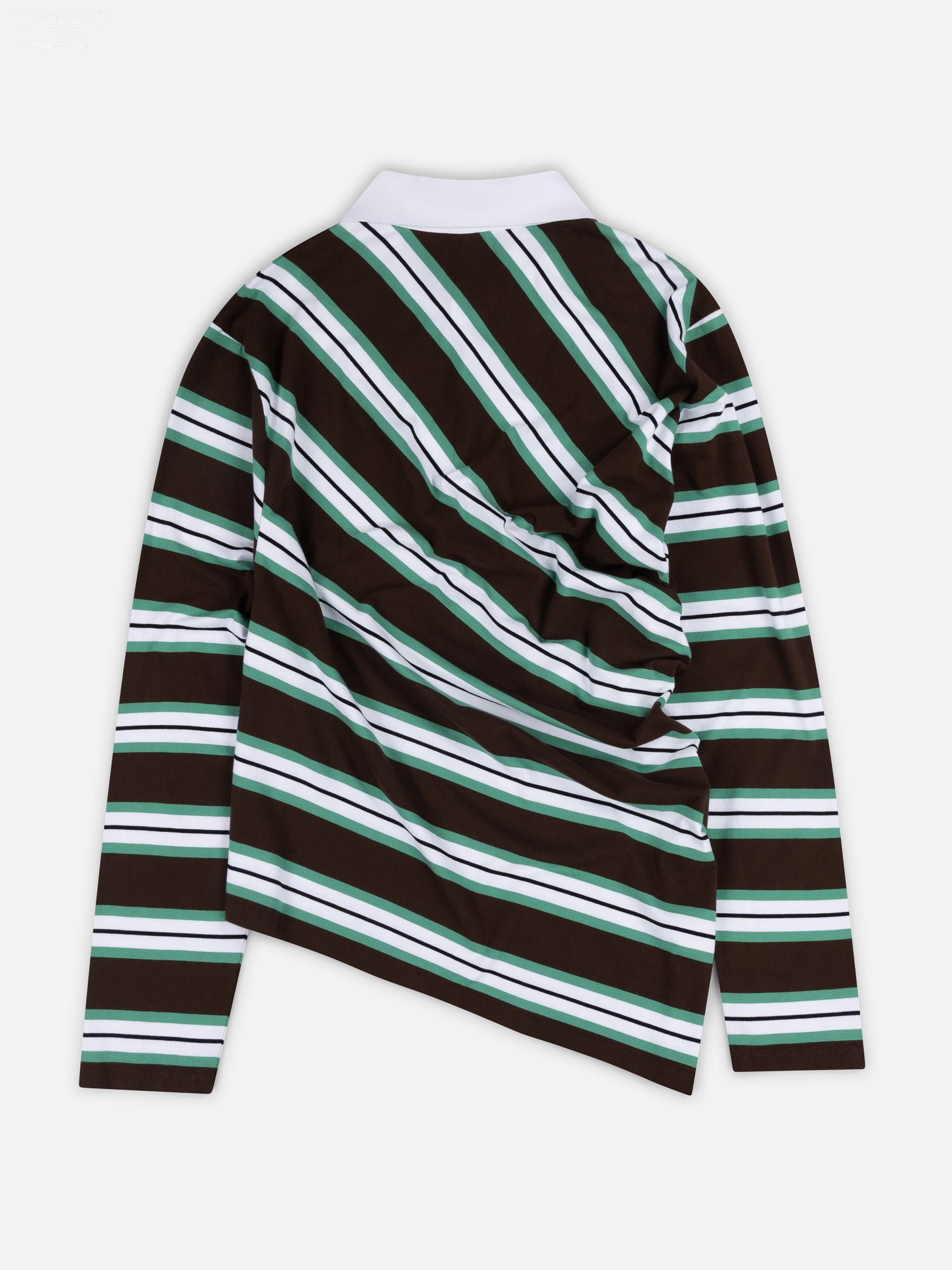 TOPSY TURVY POLO EXCLUSIVE in BROWN STRIPE – Charles Jeffrey Loverboy
