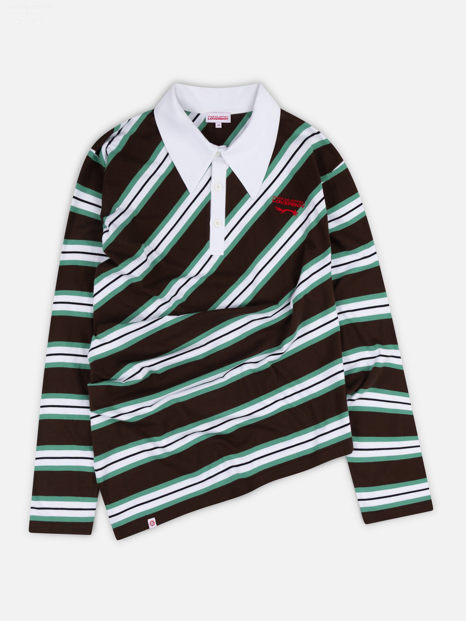 TOPSY TURVY POLO EXCLUSIVE in BROWN STRIPE – Charles Jeffrey Loverboy