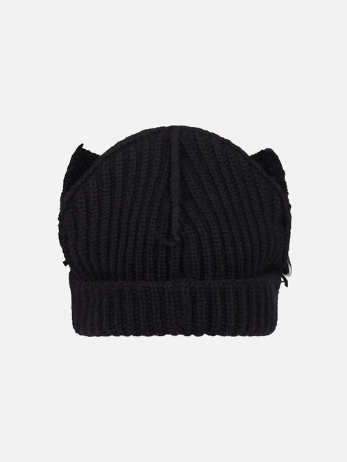 CHUNKY PUNK EARS BEANIE EXCLUSIVE in BLACK