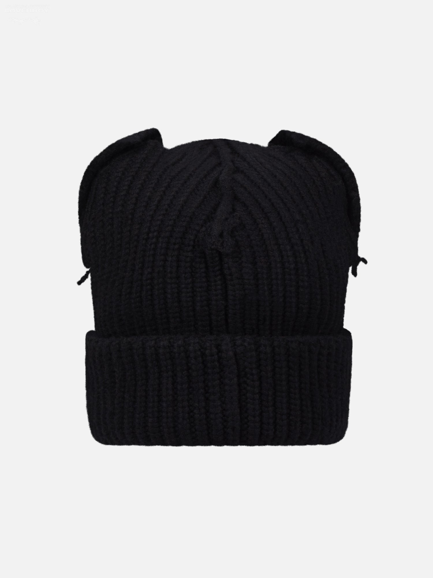 SUPERSIZED CHUNKY EARS BEANIE in BLACK