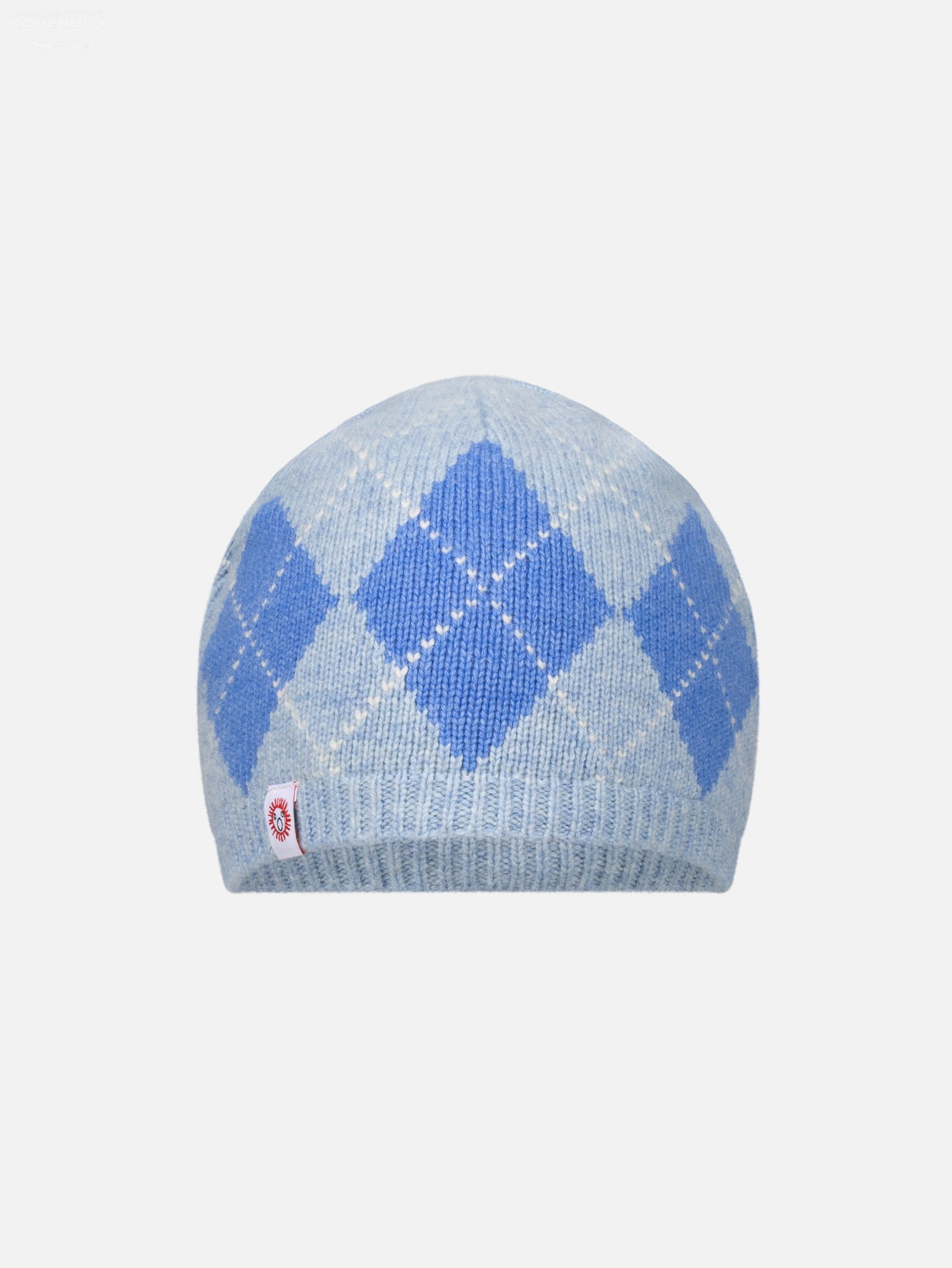 ARGYLE RIB BEANIE EXCLUSIVE in LIGHT BLUE