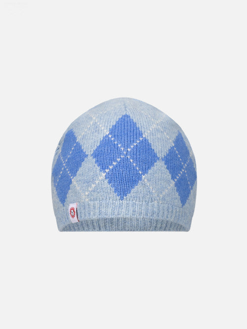 ARGYLE RIB BEANIE EXCLUSIVE in LIGHT BLUE | Charles Jeffrey Loverboy