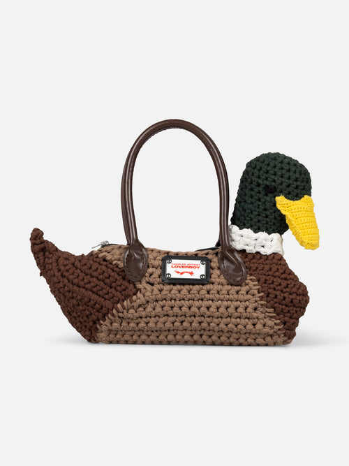 DUCK BAG in GREEN WHITE BROWN | Charles Jeffrey Loverboy