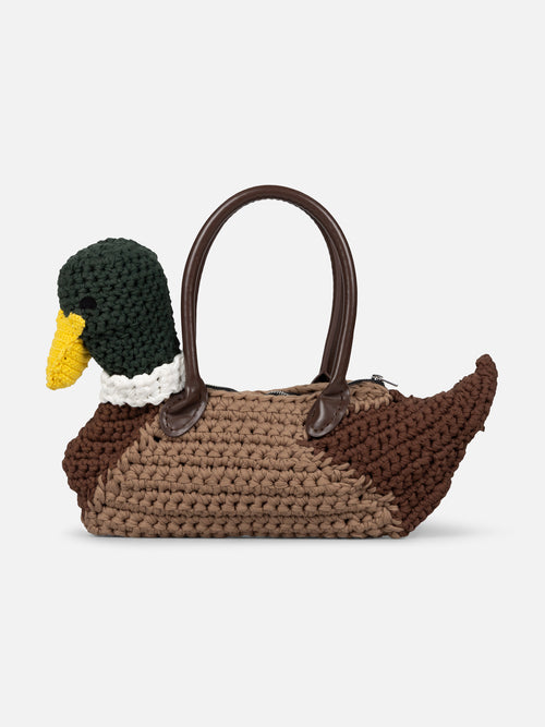 DUCK BAG in GREEN WHITE BROWN | Charles Jeffrey Loverboy