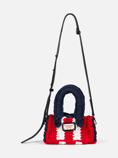 PETITE BUCKET BAG in RED WHITE NAVY | Charles Jeffrey Loverboy