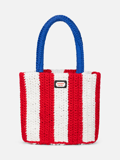 MEGA BUCKET BAG in RED WHITE BLUE | Charles Jeffrey Loverboy