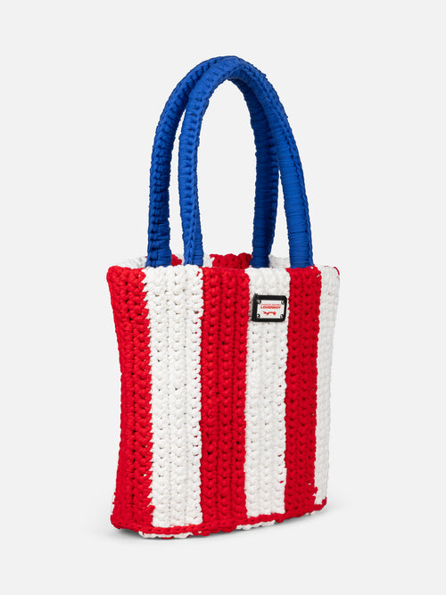 MEGA BUCKET BAG in RED WHITE BLUE | Charles Jeffrey Loverboy