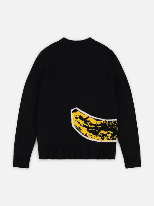 GRAPHIC JUMPER in BLACK YELLOW BANANA