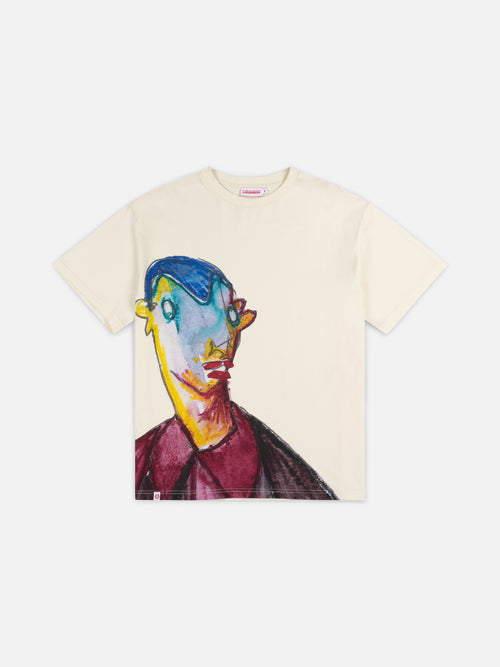 GRAPHIC SHORT SLEEVE TEE in ECRU