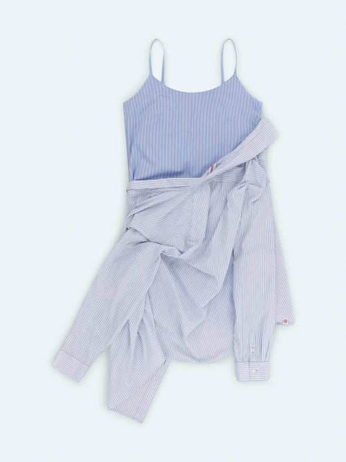 HUG SLIP DRESS in BLUE