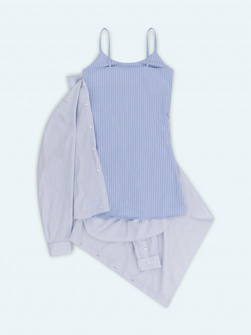 HUG SLIP DRESS in BLUE