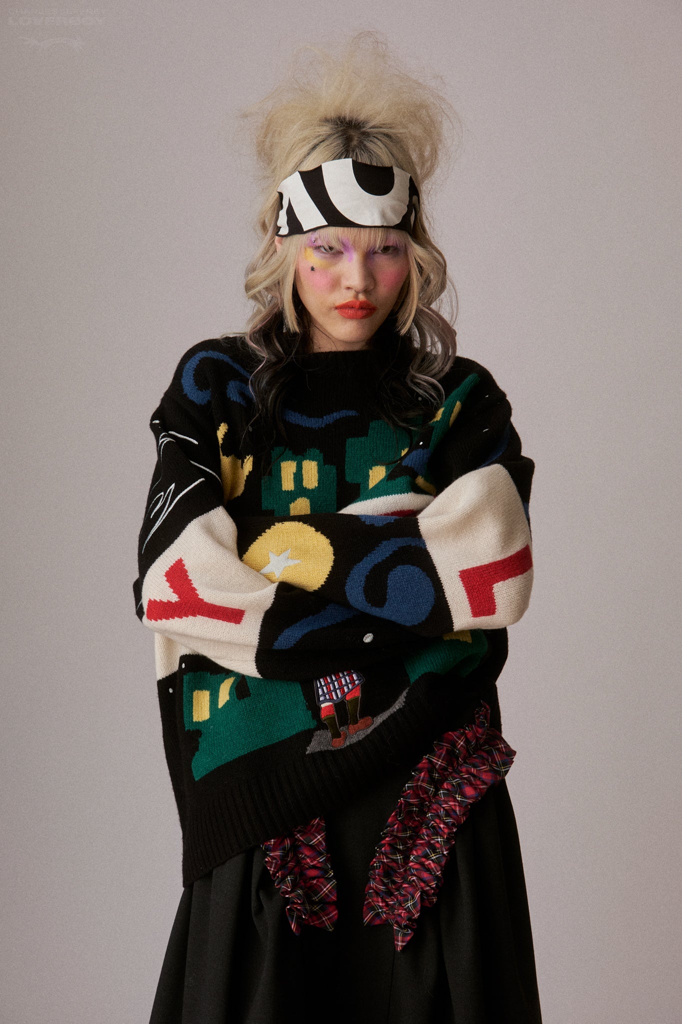 LOVERBOY LOGO SWEATER in MULTICOLOUR
