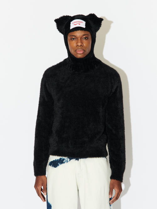 FLUFFY EARS BALACLAVA JUMPER | Charles Jeffrey Loverboy