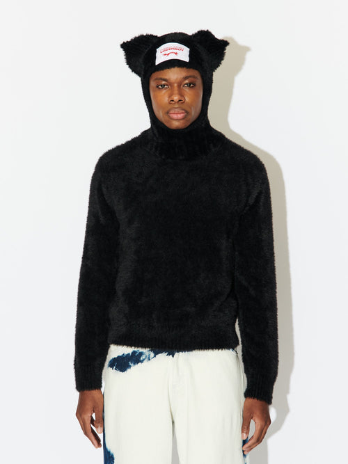 FLUFFY EARS BALACLAVA JUMPER | Charles Jeffrey Loverboy