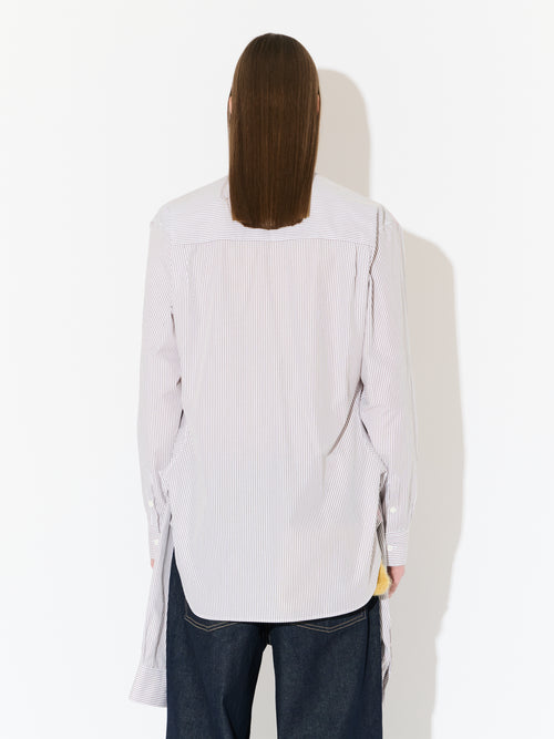 HUG SHIRT in KHAKI RED STRIPE | Charles Jeffrey Loverboy