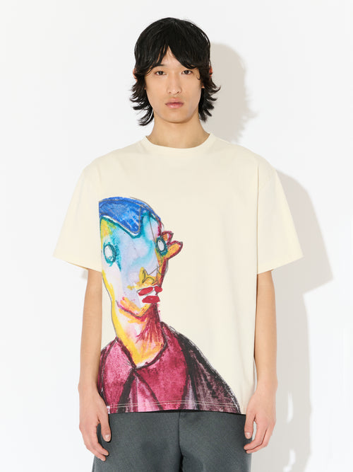 GRAPHIC SHORT SLEEVE TEE in ECRU | Charles Jeffrey Loverboy