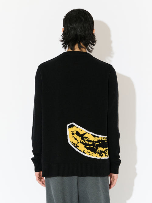 GRAPHIC JUMPER in BLACK YELLOW BANANA | Charles Jeffrey Loverboy