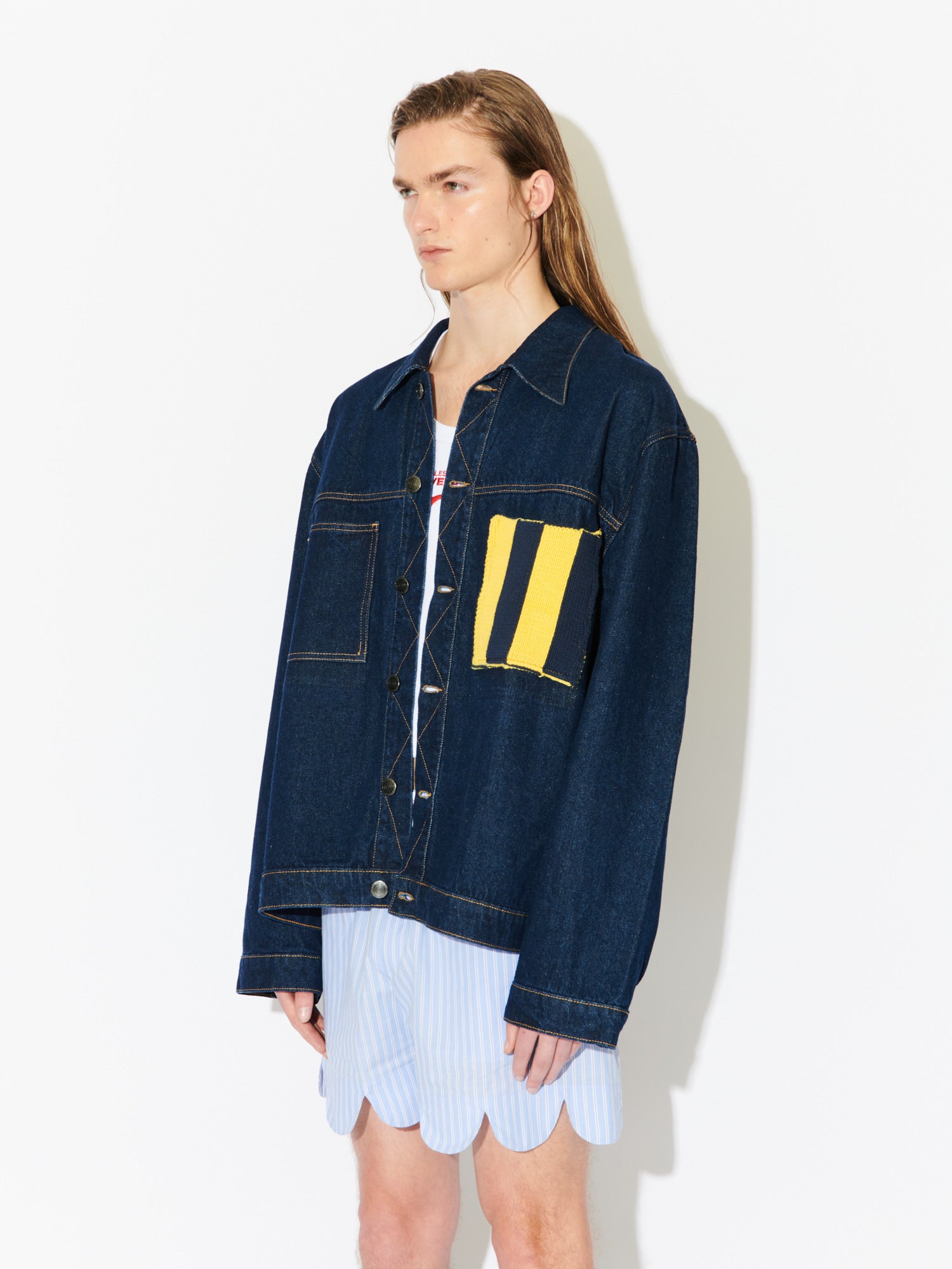 Charles Jeffrey Loverboy 総柄 デニムジャケット CHARLES JEFFREY LOVERBOY 2022ss アートジャケット - メルカリ